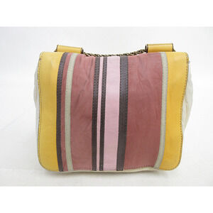 Chloe Chain Pink Yellow Shoulder Leather White Elsie Striped Bag